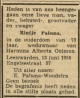 Overlijdensbericht Rintje Palsma
